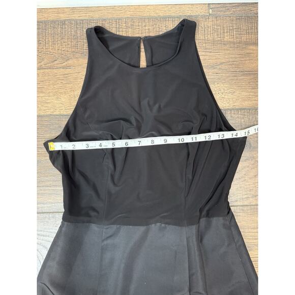 Alfred Sung Black JERSEY BODICE MIKADO Full Length Gown Dress Sz 8 D737 - Picture 10 of 12